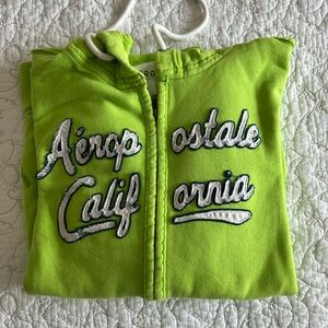 Neon Aeropostale zip up hoodie